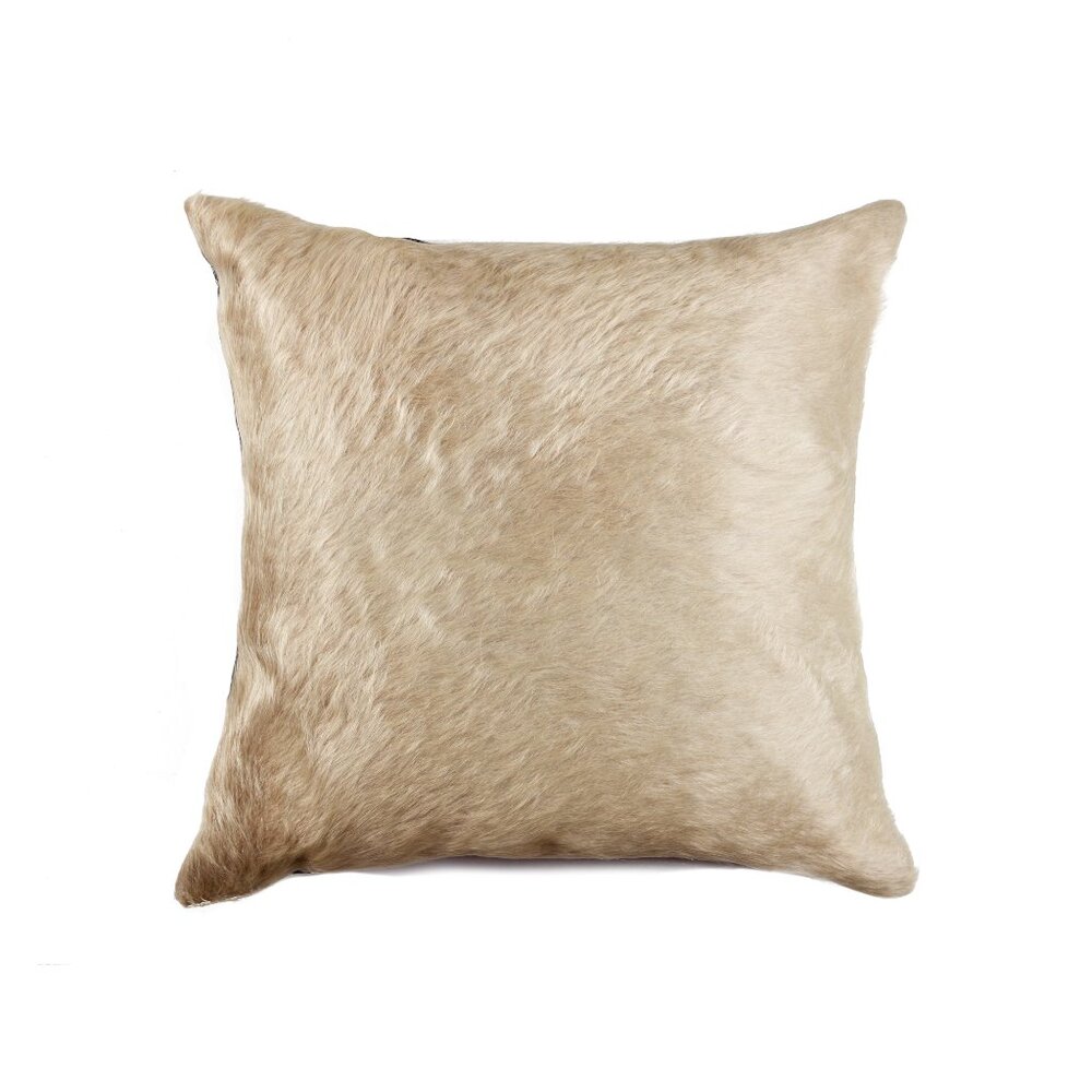 Natural Home Decor Torino Cowhide Pillow | 1-Piece | Natural | 18"x18"